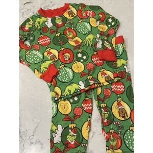 Showstoppers 18/24 months 2-pc Christmas Grinch bamboo pajamas